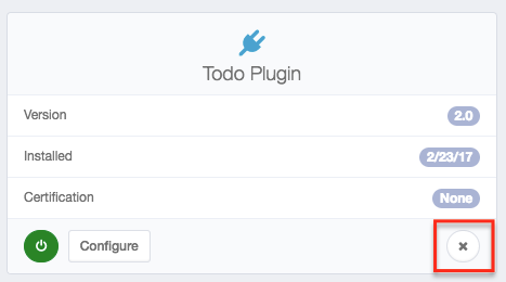 Uninstall a Plugin